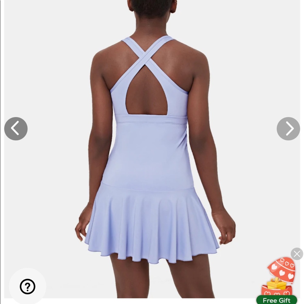 Halara Cut-Out Crisscross Side Pocket Flared Tennis Dress